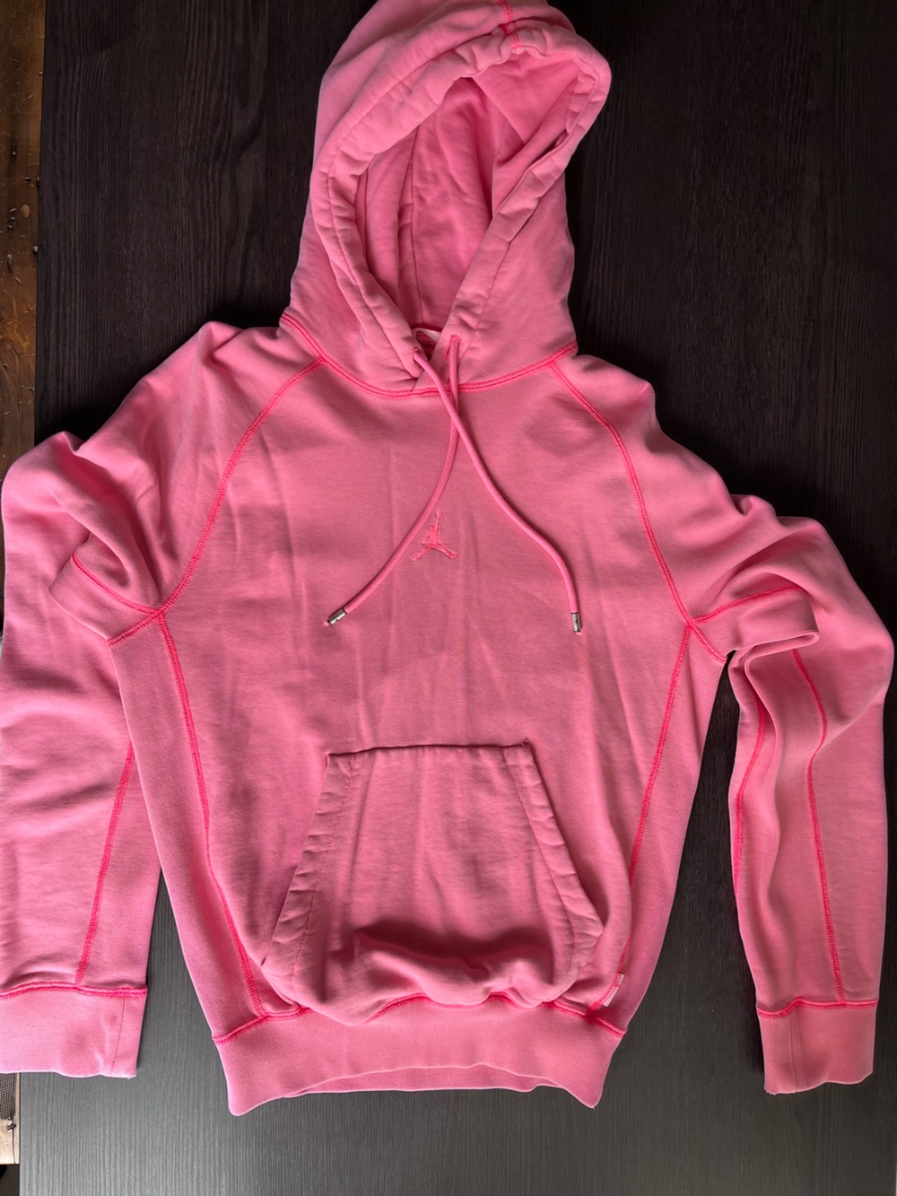 Jordan Pink Pullover Hoodie with Embroidered Jumpman